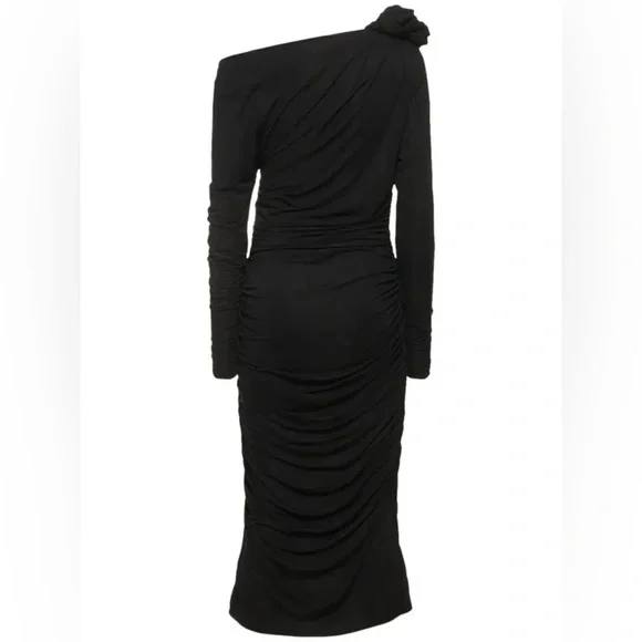 MAGDA BUTRYM Jersey Midi Dress With 3d Flower Applique size 34/4